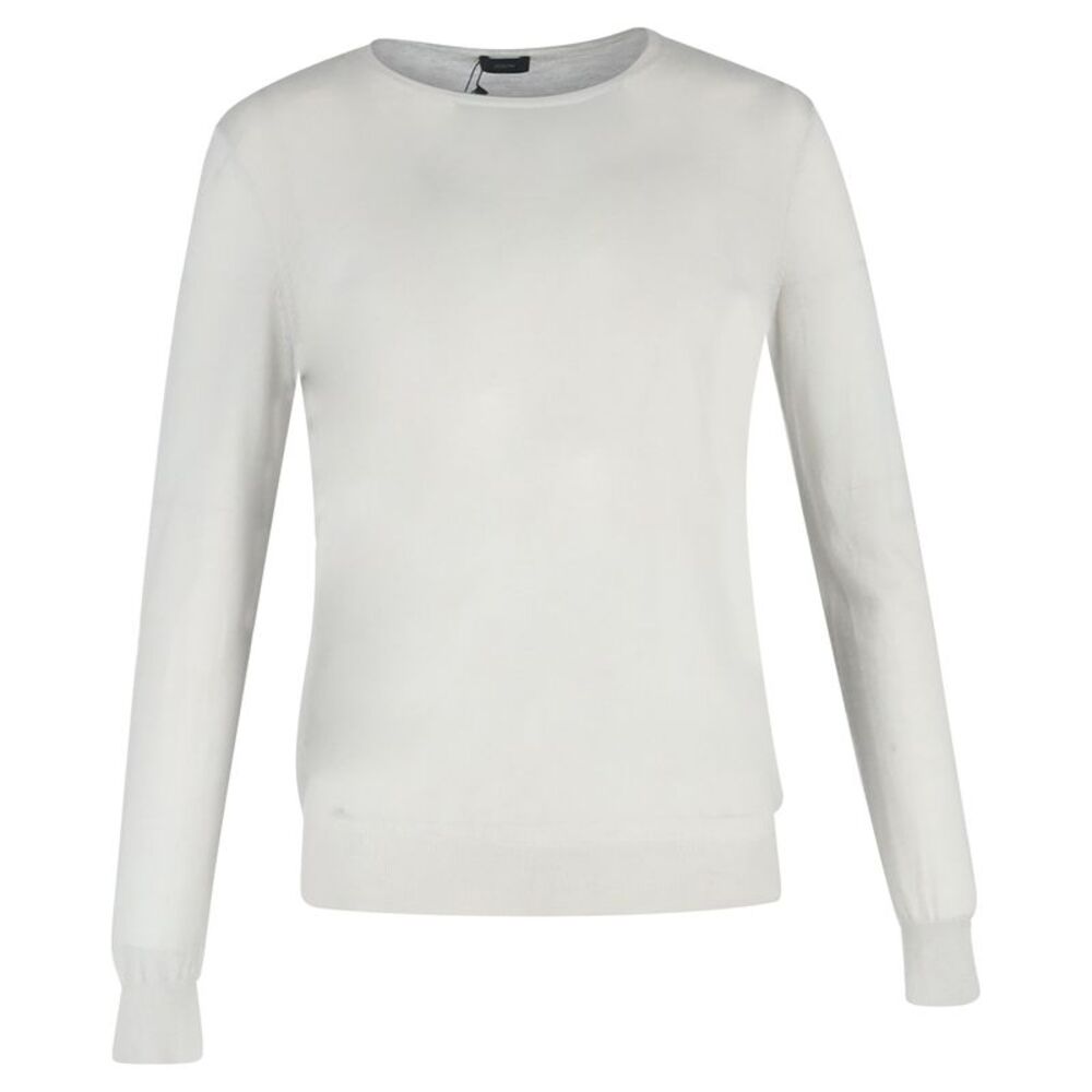 Joseph Knit Sweater in White Wool